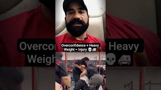 Heavy weight uthaya… par galti yahan ho gayi ⚠️#gymmotivation #fitness #workout #gym #ego#viralreels