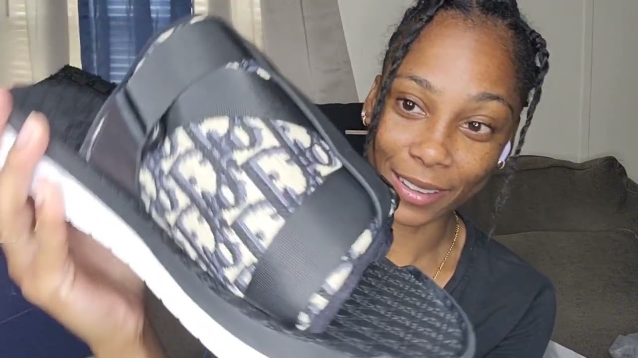 【上品なレザー♪】Dior スライド Top Tier Quality DIOR Slide Unboxing & Review: Is It Worth