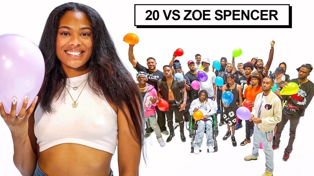 20 GUYS VS 1 STREAMER: ZOE SPENCER - YouTube