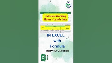 Interview questions in excel | calculate working hours  #excel #interviewquestions #exceltips