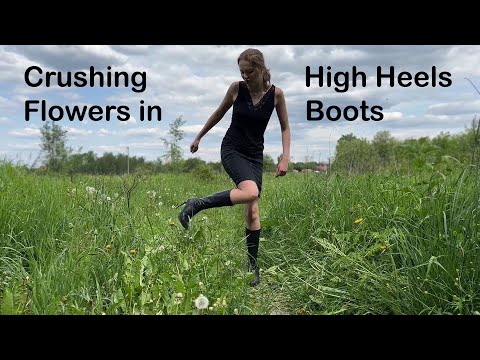 High Heels Boots VS Flowers, High Heels Crush, High Heels Boots Stomping, Boots Crush (vol. 60)