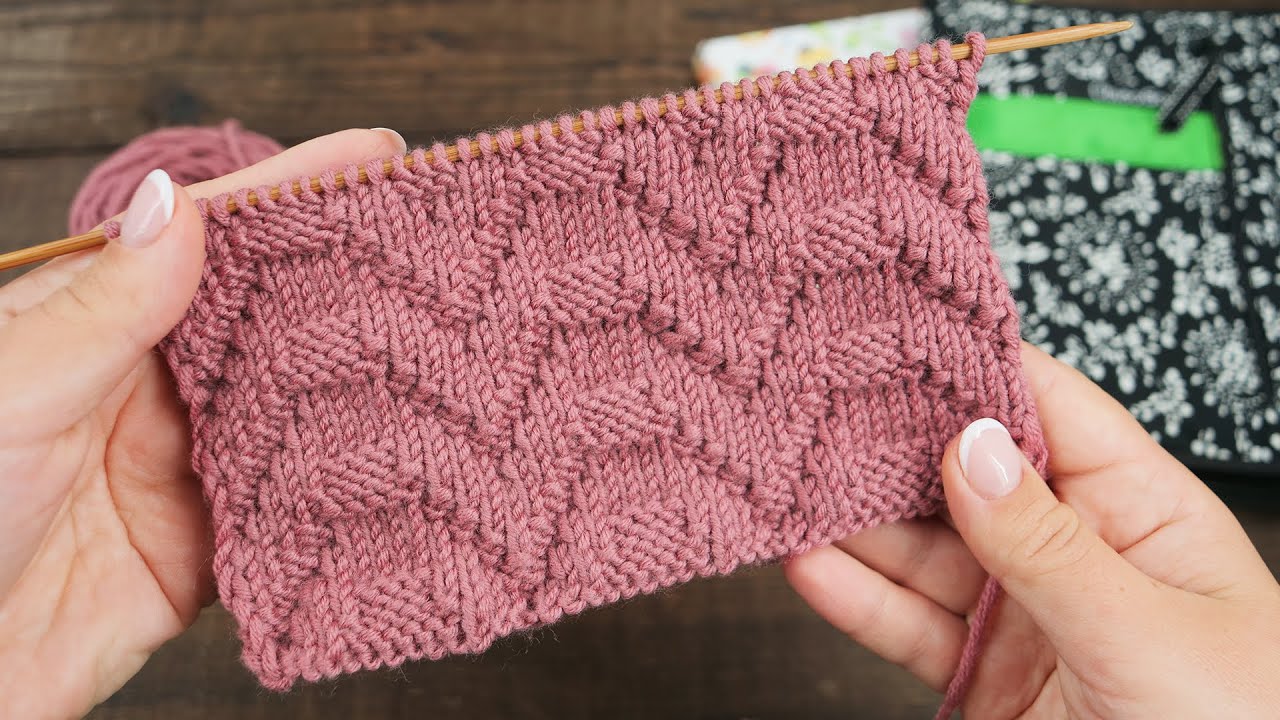 «Step» теневой узор спицами  🏅 