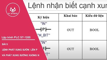 Lệnh phát xung sườn lên và sườn xuống trong PLC S7 1200 bài 5