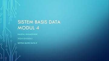 Sistem Basis Data - Modul 4