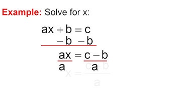 Elementary Algebra - Lesson 13   Rewriting Formulas