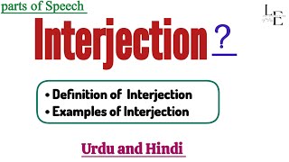 Interjection||Interjection in English Grammar||parts of Speech|#englishgrammar#partsofspeech