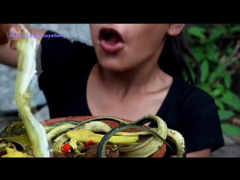 Snake Recipe A Girl Uses Survival Skills In The Forest By Eating Snake Recipe Must Watch