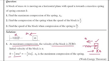 Problem 1 | Work Energy Theorem & Spring Block Problem | Physics | JEE | NEET | TSO