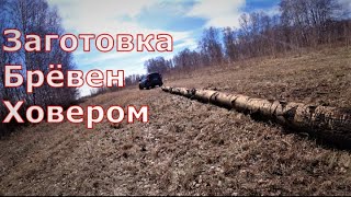 Заготовка брёвен для стройки