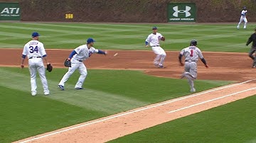 ATL@CHC: Rizzo makes backhanded flip to nab Aybar