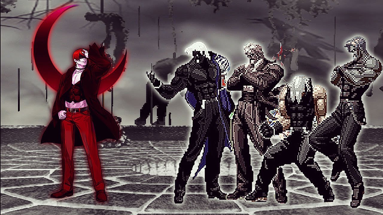 [KOF Mugen] Orochi Iori Yagami AD LV 5 Vs Ultimate Bosses Rugal Team ...