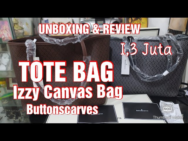 IZZY CANVAS BAG- TOTE BAG FROM BUTTONSCARVES - UNBOXING & REVIEW