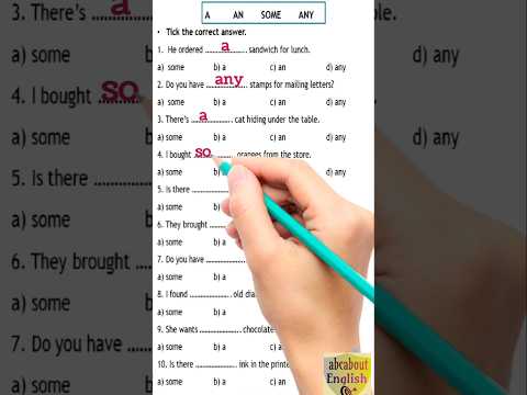 Exercise: A /An / ANY / Some  #shorts #englishgrammar