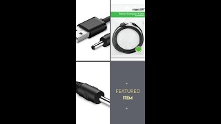 UGREEN USB2.0-A to DC 3.5mm M/F Charging Cable 1m (Black) 10376