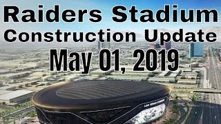 Las vegas raiders stadium construction update taken on wednesday, may
1, 2019. both of the giant cranes are each hooked up to canopy trusses
today. rumor...