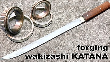 Making a Katana Sword Out Of Tapered Bearing wakizashi – Sword Making