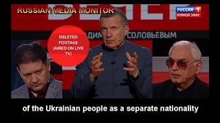 Vladimir Solovyov is displeased when a guest acknowledges the existence of the Ukrainian nationality