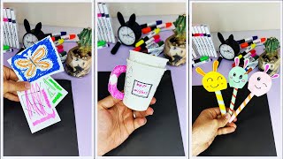 DIY Creative Easy Paper Craft when You’re Bored | miniature craft | School Supplies | Desk Organizer