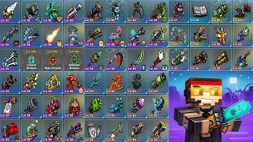 Pixel Gun 3D - Using All 65 LvL Special Weapons Challenge