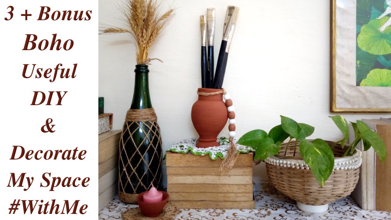 3 Boho Useful DIY in Terracotta Jute Cane Basket Sept 2020 / MomDas Life Handmade