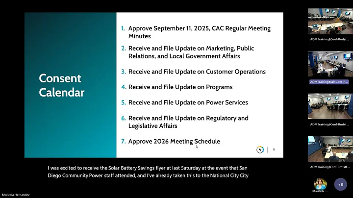 October 9, 2025 - Community Advisory Committee Meeting