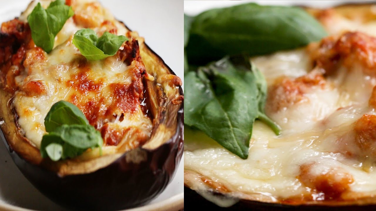 Eggplant Parmesan Boats | Tasty