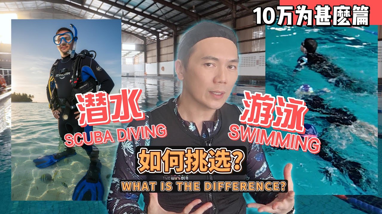 会游泳就一定可以潜水？❌ 大错特错！教你分清楚游泳和潜水的 3 大本质区别！Diving VS Swimming how to choose? #swimtheworld