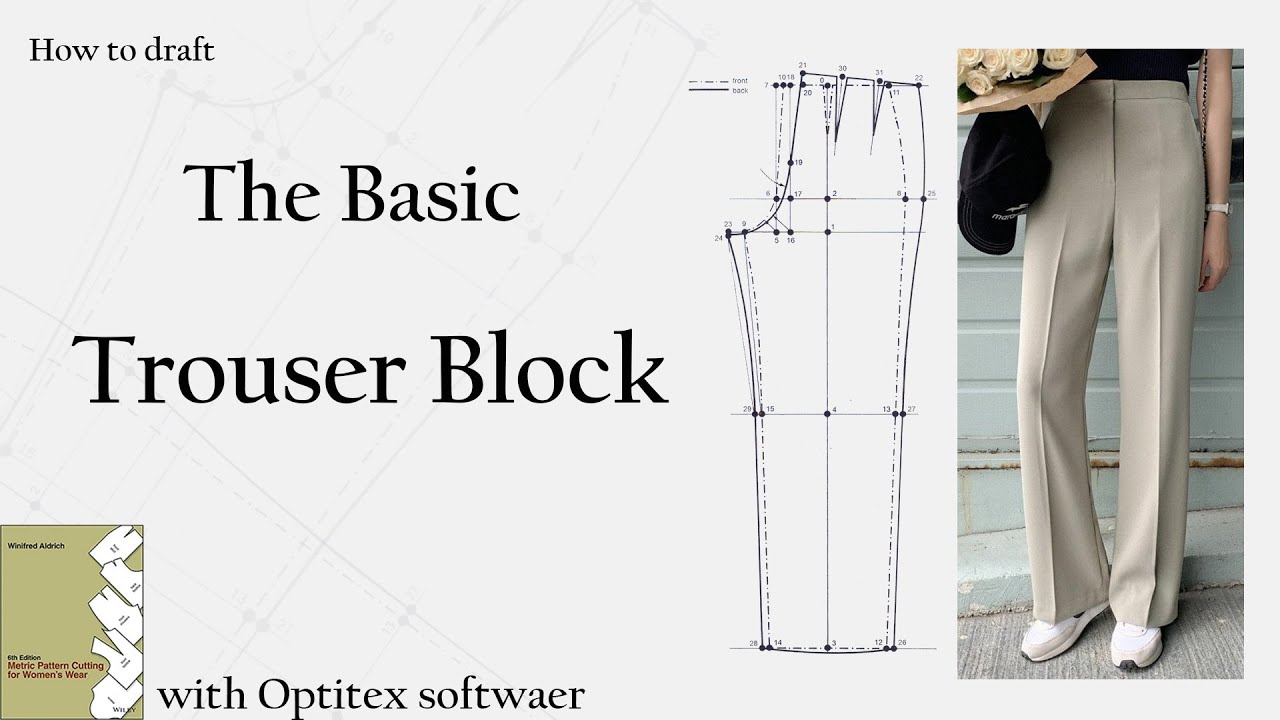 How to Draft the Perfect Basic Trouser Block | Step-by-Step Pattern Making for Beginners
