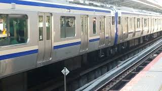 E235系1000番台横クラJ-10編成+横クラF-11編成横浜駅発車