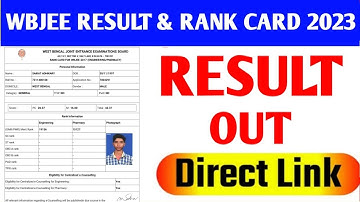 WBJEE 2023 Result kaise Download kare | WBJEE Result 2023 Out | Direct Link