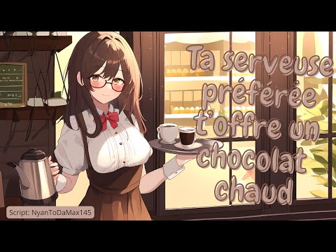 ASMR FR ROLEPLAY : Ta serveuse préférée t'offre un chocolat chaud ♡ (partie 1)