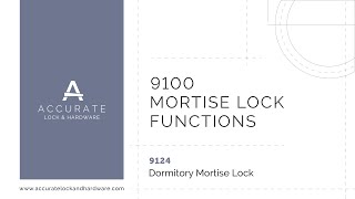 9124 Dormitory Mortise Lock Function