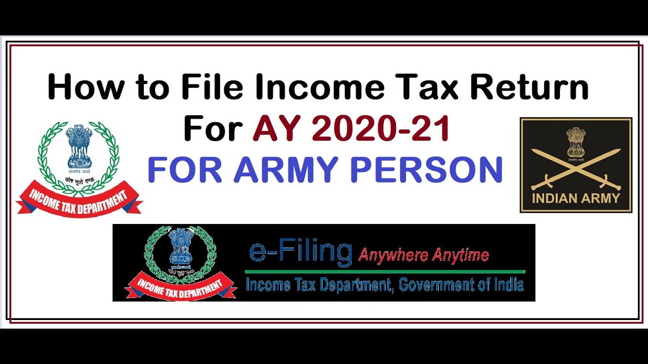 army-person-income-tax-return-filing-for-ay-2020-21-itr-1-for-army