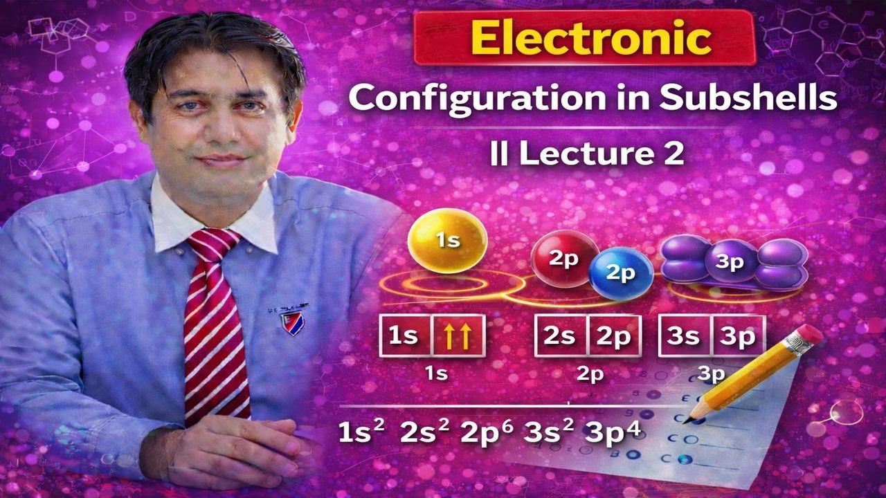 Electronic Configuration in Subshells || Lecture 2
