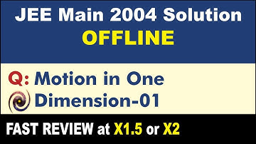 JEE Main 2004 Physics Solutions | Motion in One Dimension-01