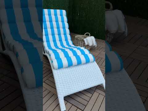 Шезлонг з ротангу Хвиля +3500 грн текстиль, видео 3