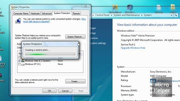 How to Create a Restore Point on Windows Vista