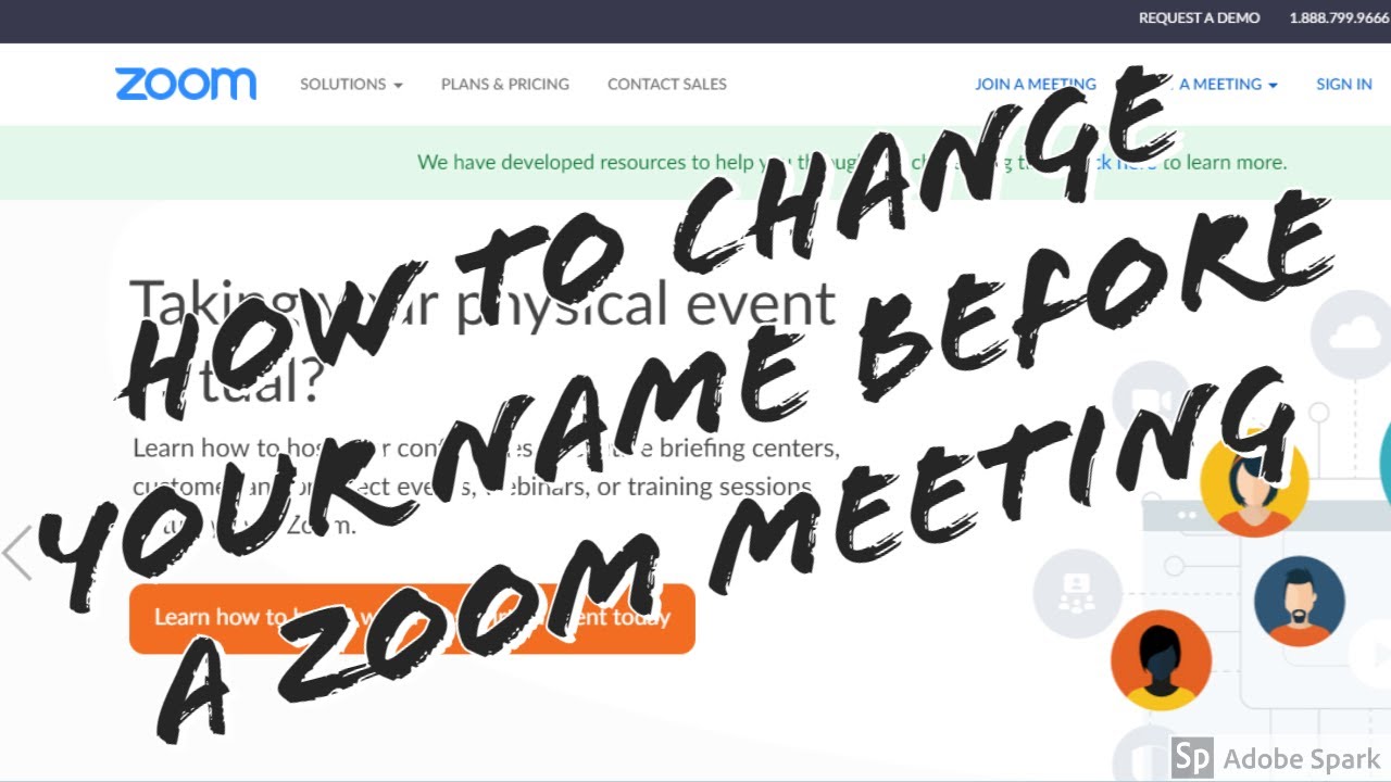 How to Change Your Name Before a Zoom Meeting YouTube