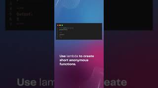 Python anonymous functions #coding #python