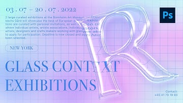 Photoshop Tutorial How To Make A Glass  Text Poster With Adobe Photoshop  ( Download PSD File 👇 )