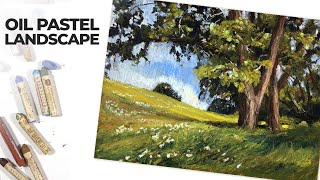 Oil Pastel Landscape with Expressive Brushstrokes  How to Use Oil Pastels