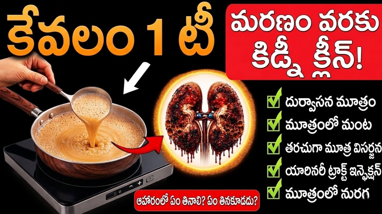 మూత్రంలో దుర్వాసన,నురగ మరియు మంట? కేవలం ఈ 1 కప్పుతో మీ కిడ్నీ క్లీన్! | Kidney Cleansing Home Remedy