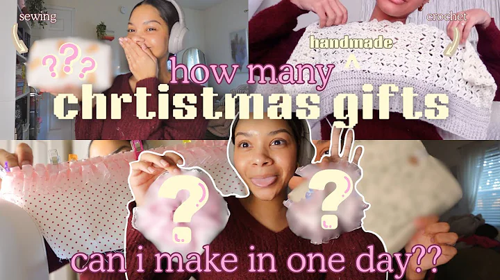 how many CHRISTMAS gifts can i handmade in ONE DAY?? | crocheting + sewing pt.3 🪡🧶| VLOGMAS DAY 20