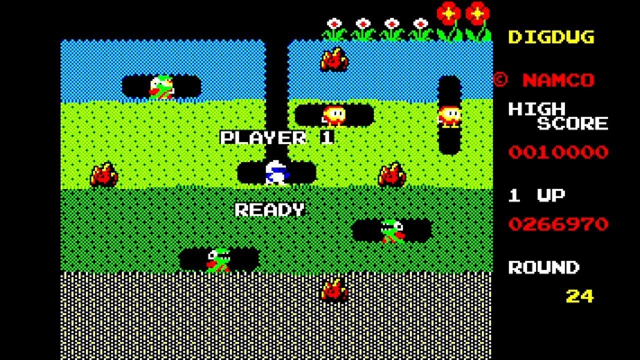 PC8001mk2SR版 ディグダグ・改造・その2 - YouTube