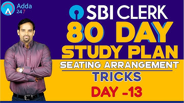 SBI CLERK PRE 80 DAY STUDY PLAN - Seating Arrangement Tricks - DAY -13