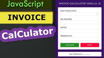 Make Invoice Calculator in Vanilla JavaScript & Learn (DOM, Function, Button Event) || by GreatAdib.