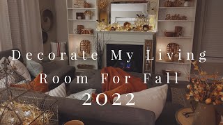 2022 COZY FALL LIVING ROOM DECORATE WITH ME🍂🍁🍂