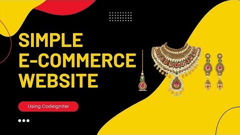 Simple E-Commerce website using Codeigniter
