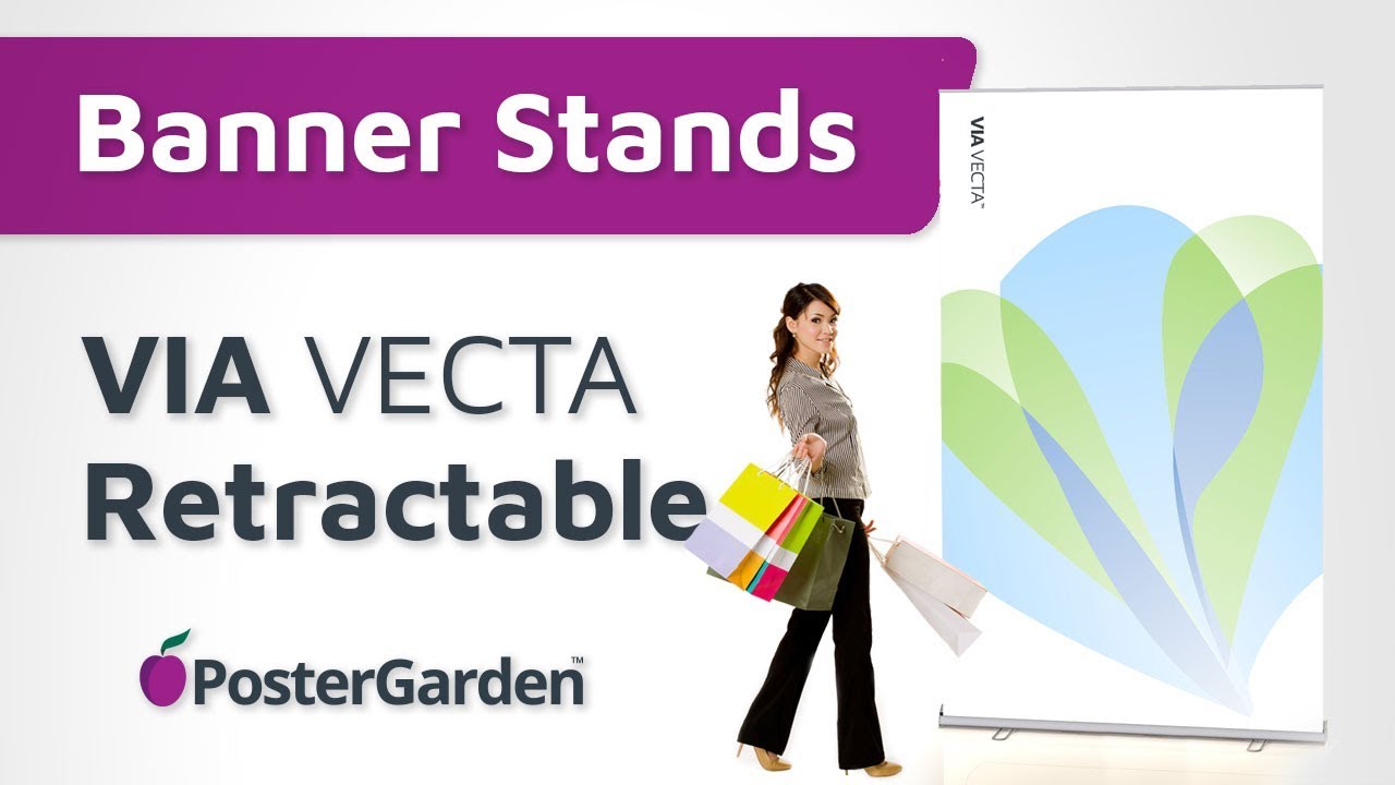 Roll Up Banner Stand Via Vecta Lightweight Durable Youtube