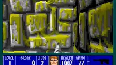 Wolfenstein 3D - DOSBOX Gameplay